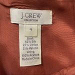 J.Crew  Brocade Metallic Mini Skirt Copper Rust Medallion Size 4 Photo 3
