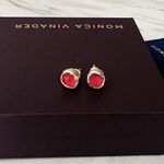 Monica Vinader Siren Stud Earrings, Pink Quartz/Rose Gold, NEW IN BOX Pink Photo 11