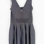 Ted Baker London Glitzia Black Metallic Sleeveless Skater Mini Dress Photo 6