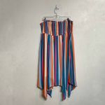 Torrid  Multicolor Striped Gauze Midi Strapless Dress Sz 2 Photo 9