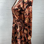 Coco + Jaimeson Surplice V-Neck 3/4 Sleeve Floral Velvet Faux-Wrap Minidress S Photo 2