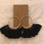 Black Tassel Boho Earrings Photo 0