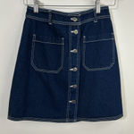 Popsugar Vintage  Denim Mini Skirt | Button-Front | Size Info Included Photo 0