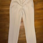 H&M Women’s Size 4 Cream Stretch Slim Fit Tapered Cropped Trousers Modern Chic Photo 2