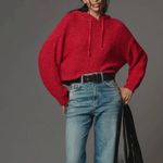 Pilcro  Sailcloth Hooded Sweater Red Size Medium Anthropologie Photo 2