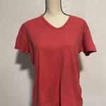 Russell Athletic Vintage Pink V Neck Active T Shirt Size Large Photo 0