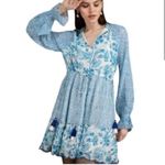 House of Harlow 1960 Boho Floral Tiered Dress with Tassel Ties Size S Photo 2