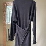 NWT Baserange made in Portugal Shaw ribbed black wrap kaftandress Size XS Photo 6