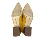 Sole Society  Mustard Suede Leather Pointed Toe Block Heel Slip On Pumps Shoes 10 Photo 3