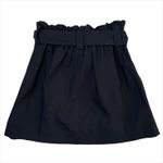 Urban Outfitters  UO Tiffany Black Belted Paperbag Mini Skirt Size Medium Photo 2