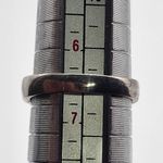 Sterling Silver & Cylindrical Jade Ring (6.5) Green Photo 6