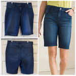 Chico's  So Slimming Girlfriend Jean Shorts Size 14 Dark Wash Photo 1