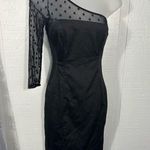 Bardot  Black One Shoulder Sheer Bodice  Dress Size 4 NWOT Photo 0