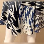 Banana Republic Blue and White Geometric Patterned Wrap Dress SZ 10P Photo 7