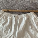 Woman Within White Cotton Elastic Waist denim Shorts Size 34W plus pockets Jean Photo 5