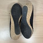 Naturalizer Cute  Black Knot Peep-Toe Wedges 8 Wide Jute Heel Photo 3