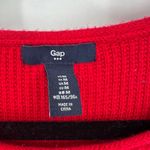 Gap Women’s Red Thermal Waffle Knit Sweater Top Size Medium Photo 1