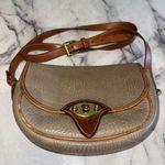 Dooney & Bourke Vintage Cavalry Trooper Shoulder Bag Crossbody Taupe Camel Tan Photo 13