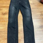 Mother Looker Ankle Fray Skinny Jeans in Night Hawk 24 Black Photo 1