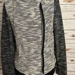 Old Navy  black/white marled boucle moto long sleeve full zip jacket Size Small Photo 2