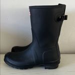Hunter  Original Short Back Adjustable Rain Boots Black Women’s Size 10 Photo 4