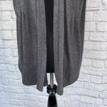 Mystree Sz M open front rouched top sleeveless cardigan top grey Photo 1