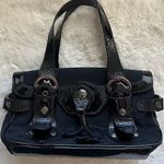Stuart Weitzman  Black Patent And Nylon Bag Photo 1