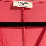 Zenana Outfitters Twist Front V-Neck Oversized Dolman Sleeve Top Watermelon Pink- Size 1X Photo 2