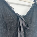 Mixed Threads Womens Y2K Black Lace Tie Front Corset Going Out Top Bustier XS Photo 1