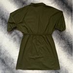 Bishop and Young Safari Olive Green Puff Sleeve Button Up Midi Dress - Small NWT Photo 5