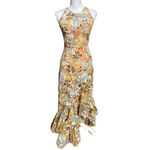 Bronx and Banco Sicilia Ruffle Dress Floral Women's Extra Small Leg Slit Photo 3