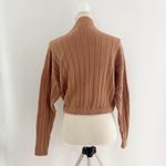Forever 21 Brown Cowl Neck Sweater with Ribbed Texture Photo 1