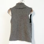 Loft Soft Mohair Sweater Vest Gray Brown Small Pockets Open cowl neck Wool Photo 1