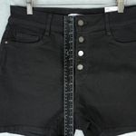 Nine West  Shorts Womens 10 Black High Rise Button Fly Stretch Denim Jean New Photo 5