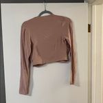 Elodie  Dusty Rose Draped Crop Top Photo 5
