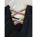 Torrid Active Black Long Sleeve Top 3x Neon Strappy Back Photo 3