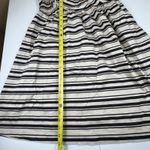 Motherhood Maternity  Stripe Fit & Flare Dress Women's M Sleeveless Black White Photo 6