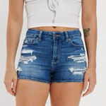 American Eagle  Curvy Hi-Rise Shortie Denim Shorts size 10 Photo 0