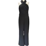 Adelyn Rae Black Cindy Halter Sleeveless Jumpsuit  Women's Black Size Medium Photo 1
