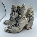 Steve Madden Rookie Faux Leather Grey Snake Embossed Ankle Boots 9 Western Photo 7