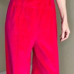 Vintage Hot Pink Velvet High Rise Wide Leg Trouser Pants Size M Photo 1