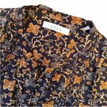 Doen Floral Cotton Blouse Black Size XXS Photo 2