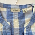 LL Bean Blue Plaid Sleeveless Midi Dress Pockets Size LARGE‎ Photo 11