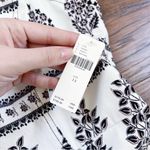 Anthropologie • Woodblock Midi Dress cream brown floral print stretch twill Photo 6