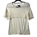 Banana Republic cream color short sleeve top women’s size small Photo 0