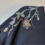 Rose + Olive  Embroidered Navy Blue  sweatshirt SZ:XL Photo 2