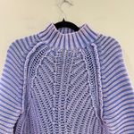 Free People Sweetheart Chunky Knit Sweater Blue Egret XS Photo 3