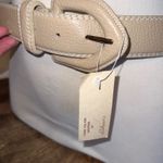 Liz Claiborne NWT Genuine Leather Textured Belt Women Large Taupe Gold Buckle Photo 3