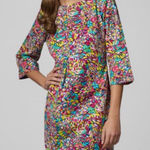 Lilly Pulitzer Dress Womens Size 4 Booty Caw Shauna Above Knee 3/4 Sleeve Shift Photo 0