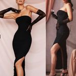 House Of CB  SOFIA BLACK MESH STRAPLESS MAXI DRESS  NWOT size‎ XS Photo 1